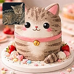 A cozy tabby cat is peacefully napping on a patterned blanket, eyes gently closed as if dreaming of endless treats, with a dimly lit room fading softly into the background.