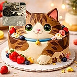 A cozy tabby cat lounging on a soft, textured blanket with its paws stretched out, looking curiously at the camera. The background features a vintage-style drawer and a decorative vase, adding a homely touch to the scene.