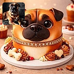A regal-looking dog lounges on a dark leather surface, wearing a sparkling jeweled collar that shines against its smooth tan and black fur. The textured dark background contrasts beautifully with the dog's detailed, almost painted appearance, giving the photo a dramatic and artistic vibe.