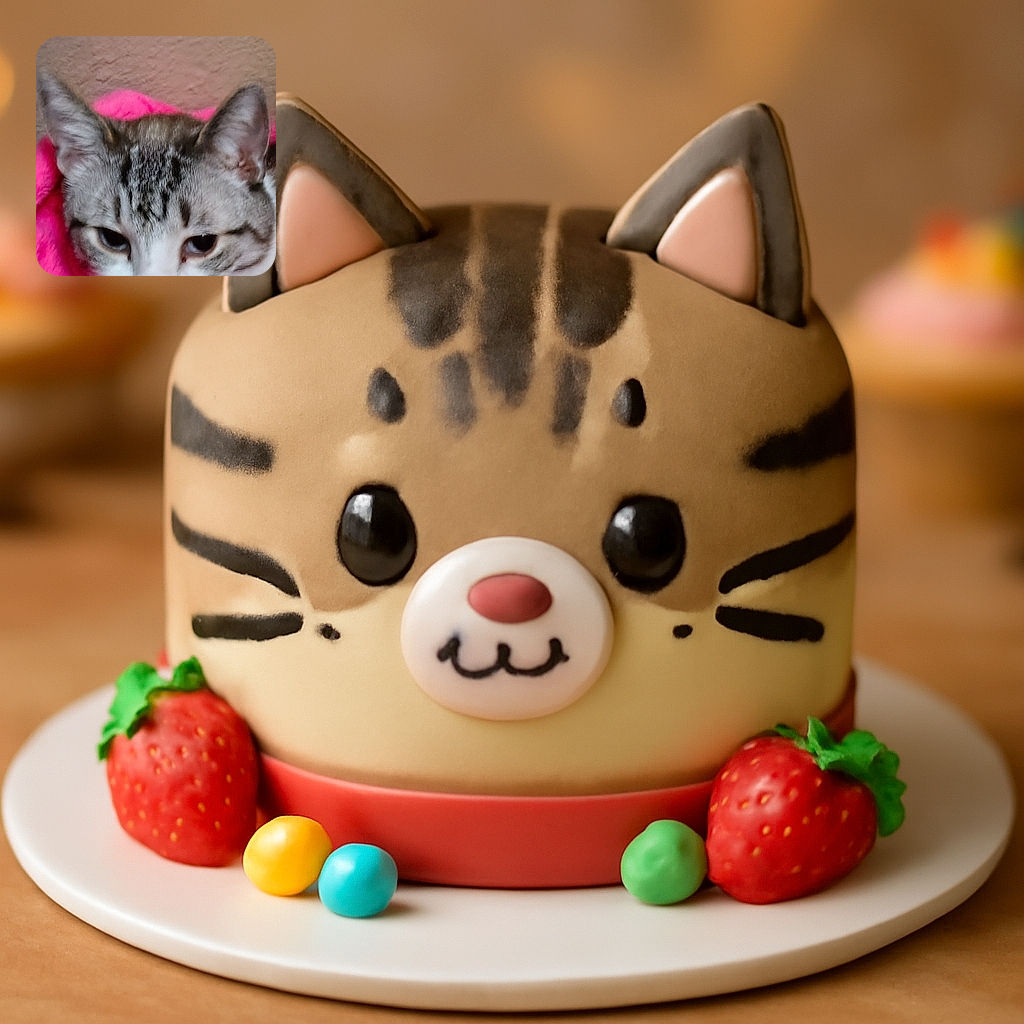 A close-up photo of a cat with gray and white fur resting on a bright pink blanket, against a plain textured wall background. The cat's face is slightly out of focus, giving a soft, sleepy vibe.