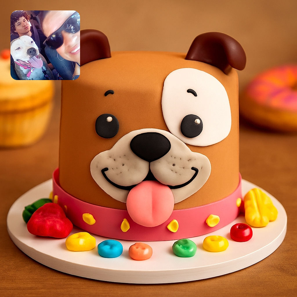 A cheerful selfie taken inside a car featuring a happy dog with its tongue out, a person with curly hair making a playful pout, and another person smiling widely wearing sunglasses, creating a lively and candid moment.