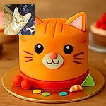 A curious orange tabby cat with bright eyes lounges comfortably on a person's lap, who is wearing patterned dark leggings. The cat's fur is well-lit and detailed, while the background is a bit cluttered with a yellow blanket and some indistinct dark objects.