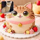 A close-up photo of a curious tabby cat with glowing eyes from the camera flash, sitting on a soft pink and white blanket. The background is dark and somewhat cluttered, highlighting the cat's fur and whiskers in sharp detail.