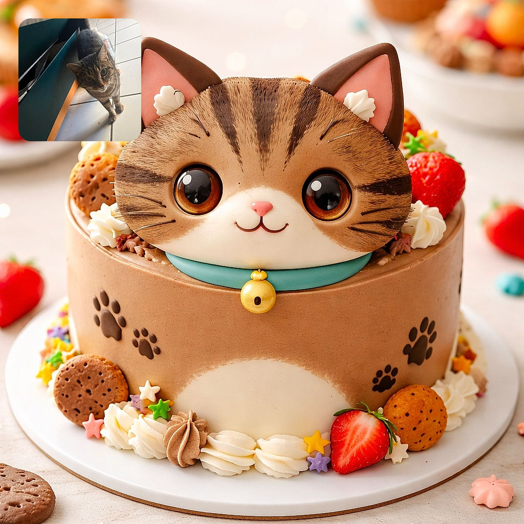 A curious tabby squeezes between a teal couch and the tiled floor, tilting its head up with enormous, pleading eyes and whiskers on full alert — clearly auditioning for the role of household CEO.