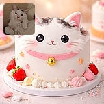 A very fluffy white cat lounges like royalty, one paw casually raised while giving a slow, sleepy stare — pink nose, tufted ears, and an attitude that says "I demand treats." The warm indoor lighting and close-up framing make the fur look extra plush.