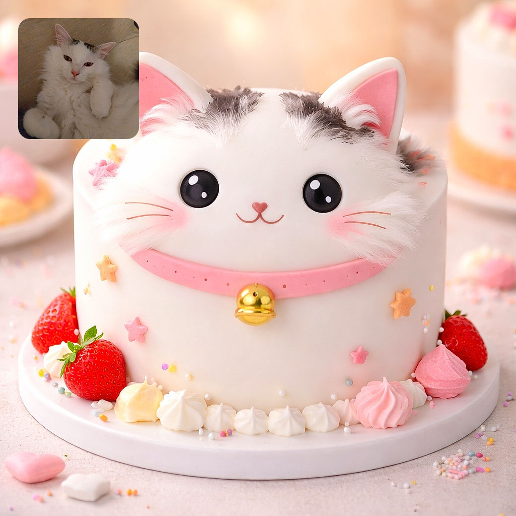 A very fluffy white cat lounges like royalty, one paw casually raised while giving a slow, sleepy stare — pink nose, tufted ears, and an attitude that says "I demand treats." The warm indoor lighting and close-up framing make the fur look extra plush.