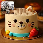 A cozy tabby cat is stretched out on a woven wooden chair, looking relaxed and a little sleepy, with its paw reaching out as if inviting a gentle pet.