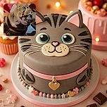 A wide-eyed tabby cat gazes into the camera like it has just discovered the universe—or an especially interesting snack. The cozy patterned blanket, dramatic tilted angle, and cartoon-like filter give the portrait a charmingly surreal feel, while the tiny “love you” message adds extra feline romance.