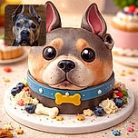 A close-up photo of a dog with large, perky ears and soulful eyes looking directly at the camera, set against a warm, indoor carpeted background with a wooden table leg visible.
