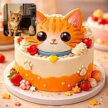 A fluffy orange and white cat with big, curious eyes is perched on a cozy cat tree, seemingly ready to pounce on the dangling toy ball above. The warm indoor lighting highlights the cat's soft fur and attentive expression, creating a charming and inviting atmosphere.