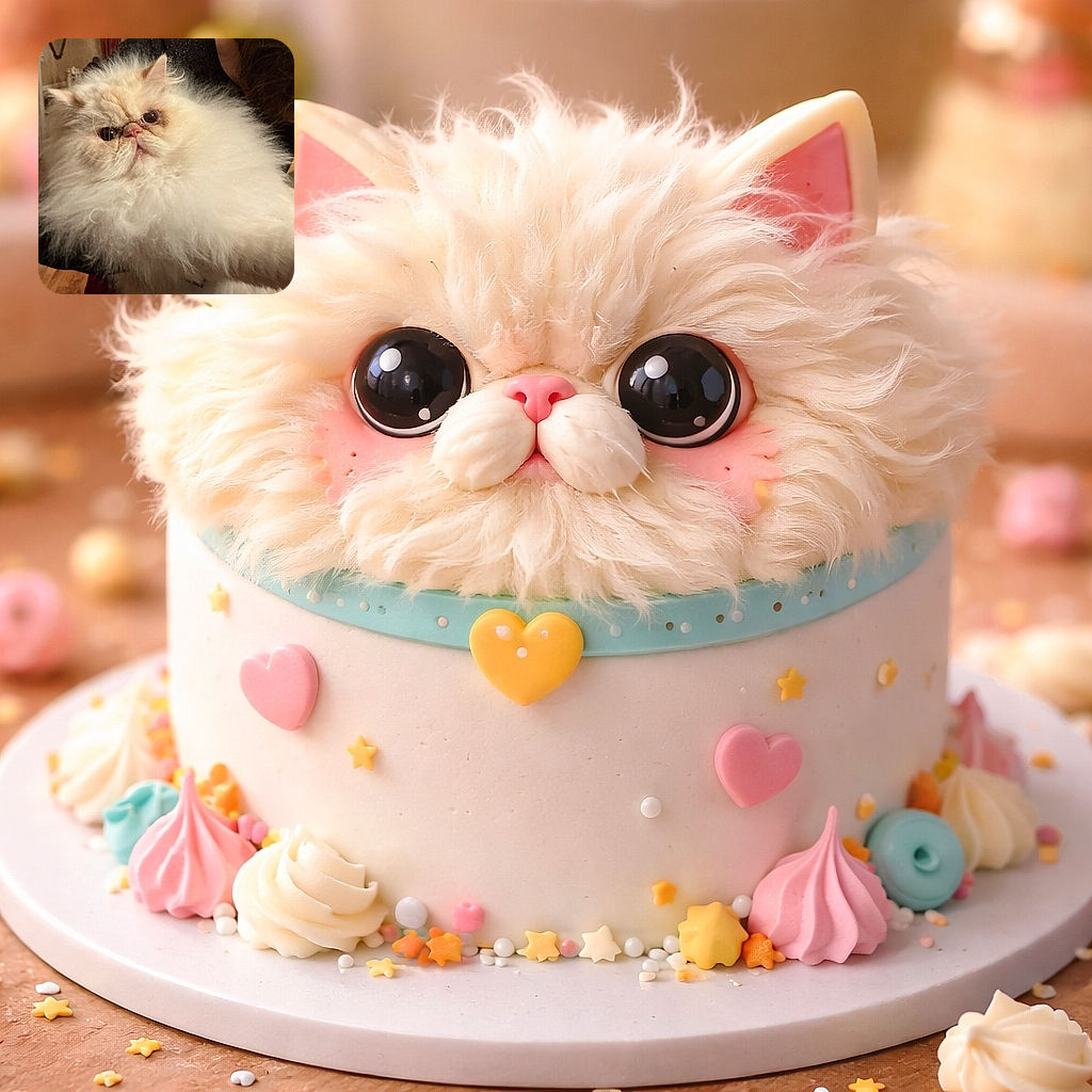 A regal little cloud of fur: a grumpy Persian cat with a flat face and enormous saucer eyes, posing like it owns the living room while being held. Its fluffy mane looks like someone hugged a cotton ball and gave it attitude.