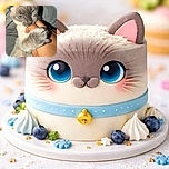 A close-up shot of a Siamese cat gently biting and holding a person's hand with its paw, showcasing its striking blue eyes and soft fur against a cozy grey fabric background.