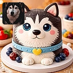 A striking portrait of a husky with piercing blue eyes, framed perfectly against a dark background that makes its fur texture and intense gaze pop like a winter warrior in a spotlight.