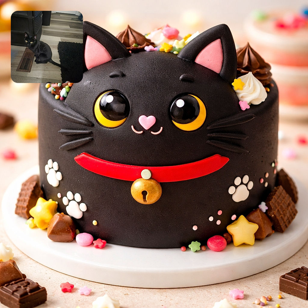 A sleek black cat with striking yellow eyes sits attentively on a wooden floor next to a vent and a black rug, casting a curious gaze towards the camera in a cozy indoor setting.