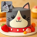 A close-up shot of a gray and white cat with captivating yellow-green eyes and a pink nose, reclining against a textured concrete wall, looking slightly upward with a relaxed and curious expression.