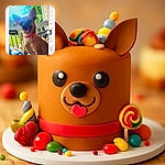 A cheerful brown dog with a red collar sits on a blue blanket, tongue out, basking in bright daylight on a porch with greenery in the background. The photo is part of a webpage with text and overlays, including a 'Before' label on the left side.