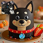 A relaxed German Shepherd with a shiny black and white coat lounges on a couch surrounded by patterned pillows and household items, looking attentively at the camera with bright eyes and perky ears.