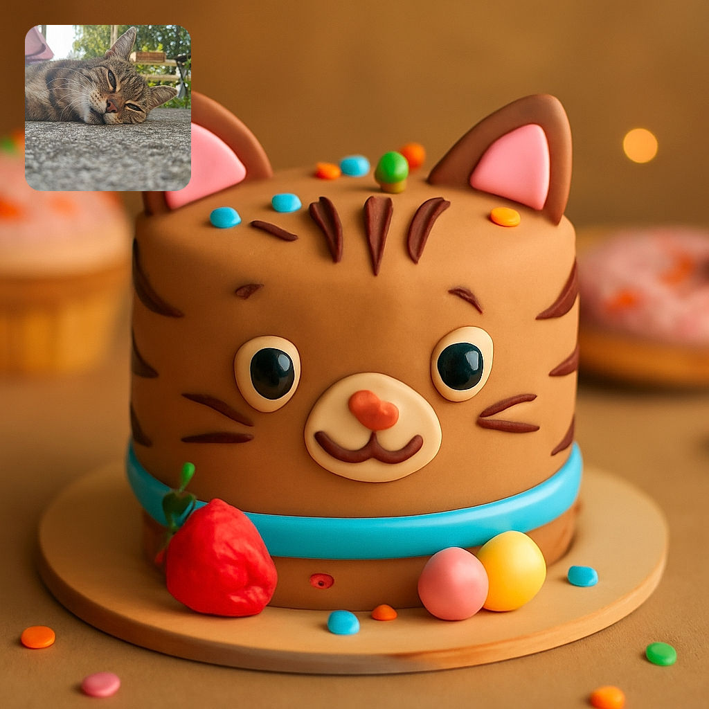 A close-up of a relaxed tabby cat lying on a textured stone surface, eyes half-closed in a sleepy, contented expression, with a softly blurred garden background and warm natural light.
