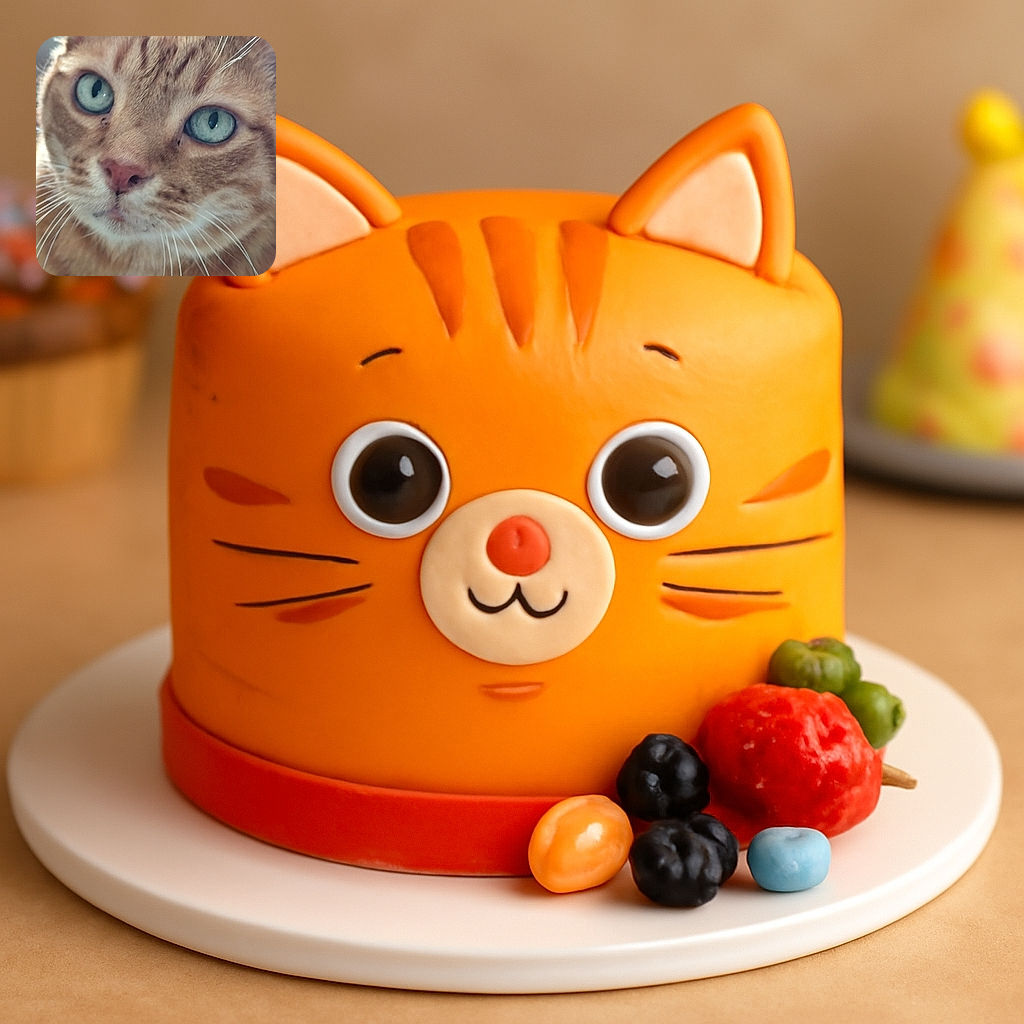 An adorable close-up of a ginger tabby cat with striking green eyes, whiskers fanned out, and soft fur details captured with a slightly blurred background and timestamp watermark.
