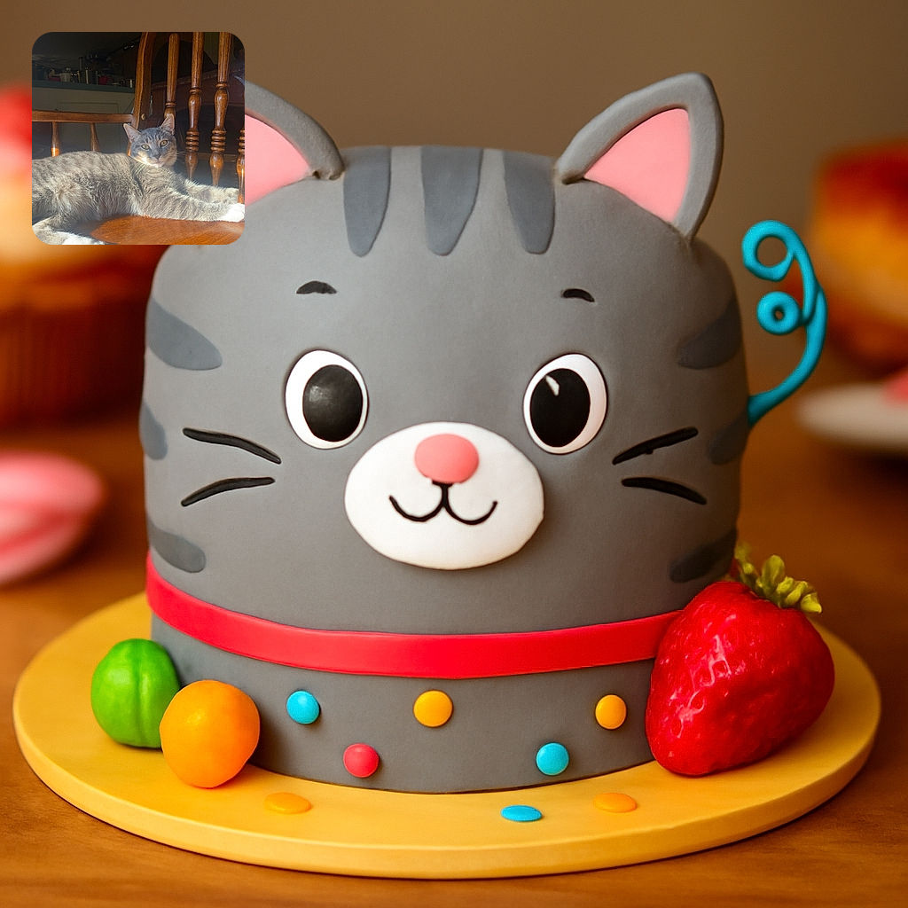 A relaxed gray tabby cat lounges on a wooden table, basking in the warm sunlight streaming through a nearby window. The wooden chair behind it adds a cozy, rustic charm to the scene, while the cat's serene expression suggests it's enjoying a perfect lazy afternoon.