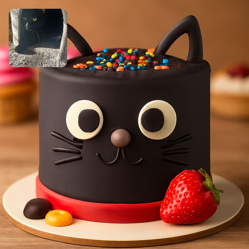 A mysterious black cat peeks out from its cozy grey cat condo, eyes glowing in the soft sunlight filtering through. Its whiskers catch the light, adding a touch of drama to this snug hideaway scene.