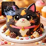 A wide-eyed tortoiseshell cat lounges like royalty on a paisley couch, plotting world domination between naps. Plush pillows and fuzzy blankets create the perfect throne while the cat stares into the camera with equal parts curiosity and judgement — clearly the household CEO of comfort.