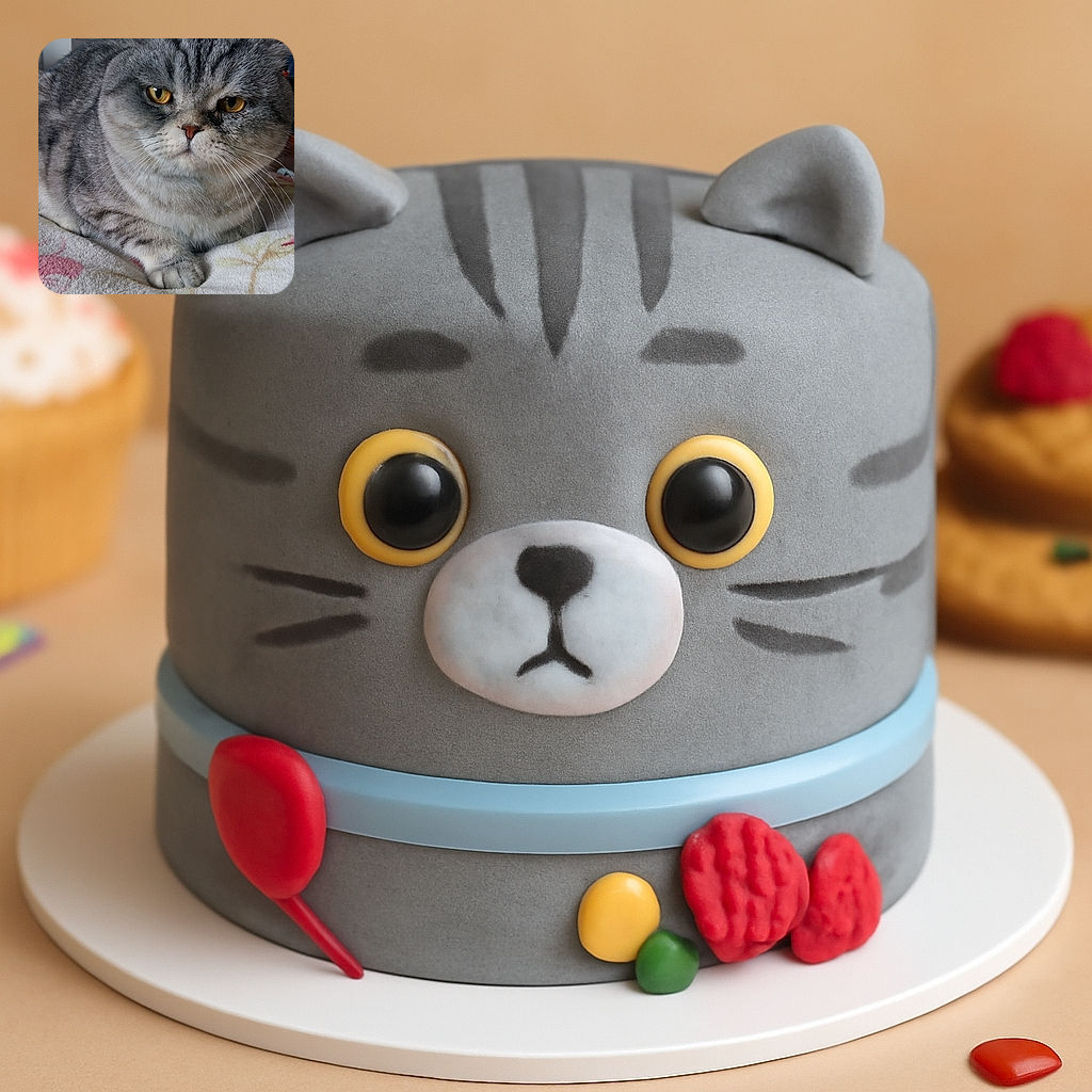 A chubby Scottish Fold cat with expressive golden eyes lounges on a floral-patterned blanket, looking both regal and slightly grumpy, as if plotting world domination from the comfort of its cozy throne.