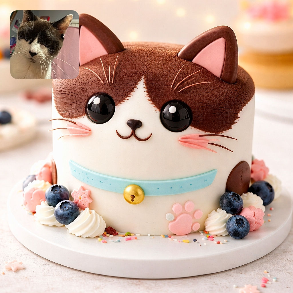 A close-up of a curious cat with striking dark markings on its face, whiskers stretching out like the cat is trying to measure the world. The background shows a cozy indoor setting with a pink blanket and some household items, giving a warm, lived-in vibe.