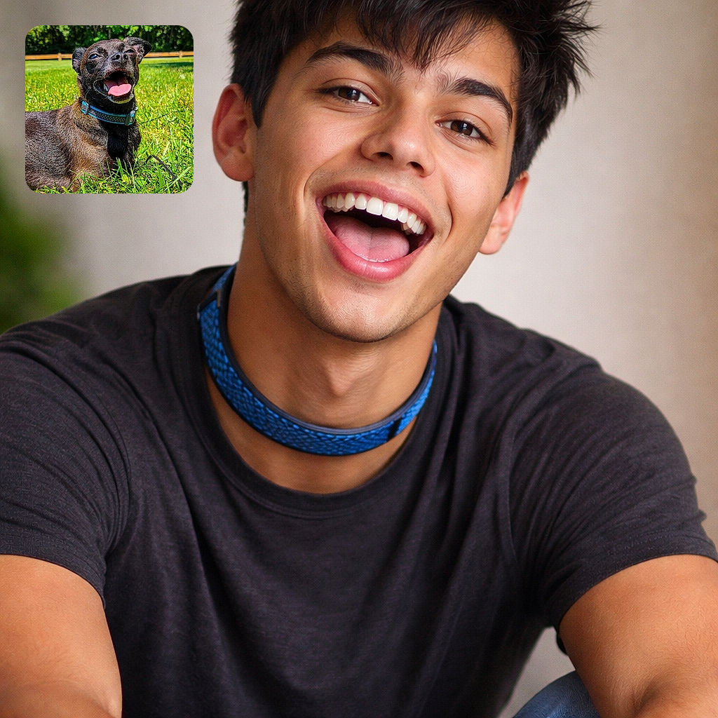 A happy dog lounges on a vibrant green lawn, basking in the sunlight with its tongue out and ears perked, looking like the ultimate grass enthusiast enjoying a perfect day outdoors.