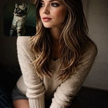 A majestic cat bathed in soft, moody light gazes thoughtfully into the distance, its fur and whiskers highlighted against a dark, blurred background, creating an almost cinematic portrait.