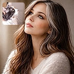 A close-up profile shot of a fluffy cat with expressive green eyes staring intently at something off-frame. The soft focus background highlights the cat's detailed fur texture and long whiskers, giving a cozy and contemplative vibe.