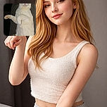 A white cat with a hint of orange on its tail is standing upright on a couch, striking a playful and slightly regal pose with one paw raised. The dark background contrasts with the cat's fur, making it the clear focus of the photo.