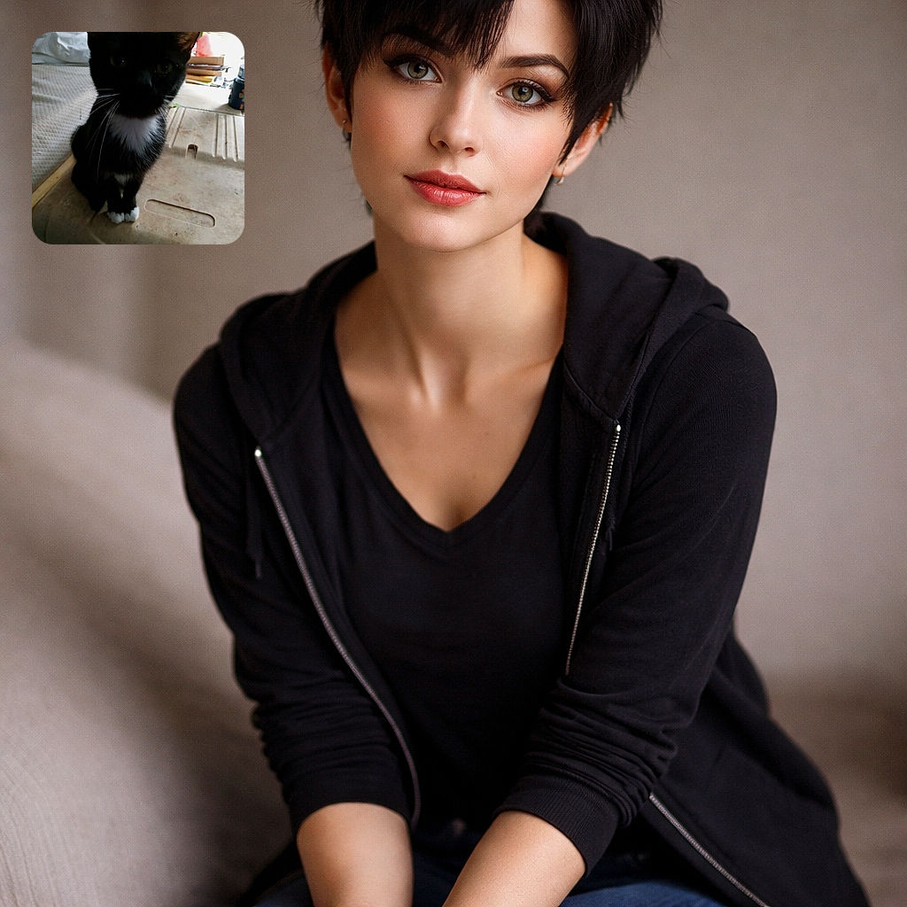 A curious tuxedo kitten leans toward the camera, whiskers forward and tiny white paws perched on a dusty plastic crate — part inquisitive model, part snack inspector, fully unimpressed by your phone skills.