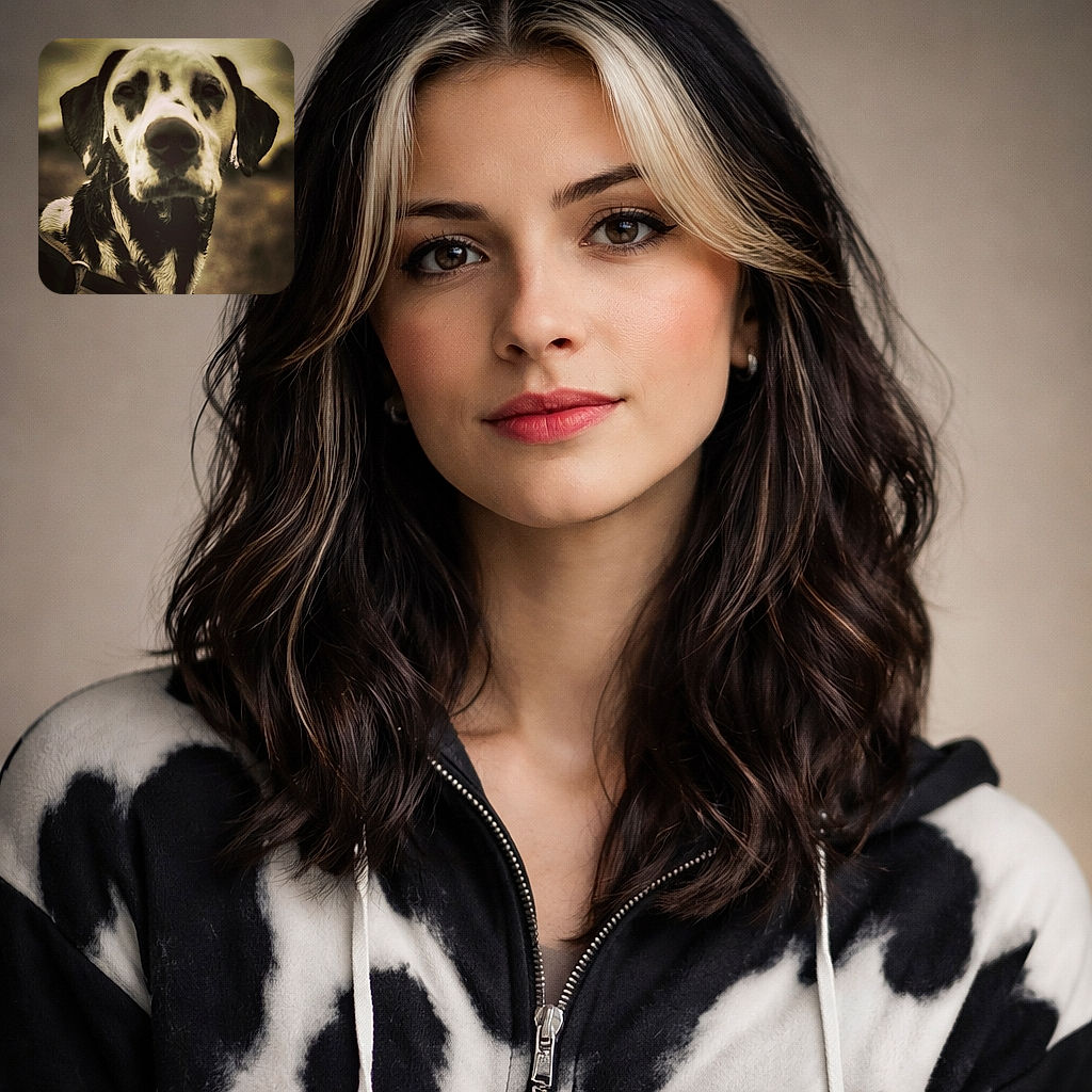 A sepia-toned close-up of a soulful dog whose nose steals the show — it’s part portrait, part sniffing-giant, with the background melted into creamy bokeh like a dramatic nature documentary about snack time.