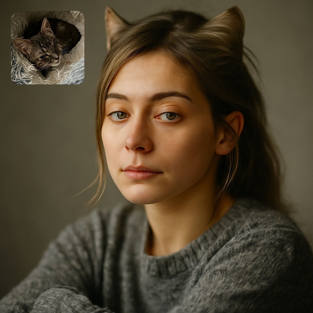 A cozy tabby cat nestled in a fluffy, shaggy blanket, eyes half-closed in sleepy contentment, perfectly blending into the soft textures around it.