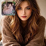 A majestic floof of a tabby cat is lounging like royalty under a tangle of roots and leaves, giving the camera a slow, unimpressed stare while its whiskers fan out like tiny antennae.