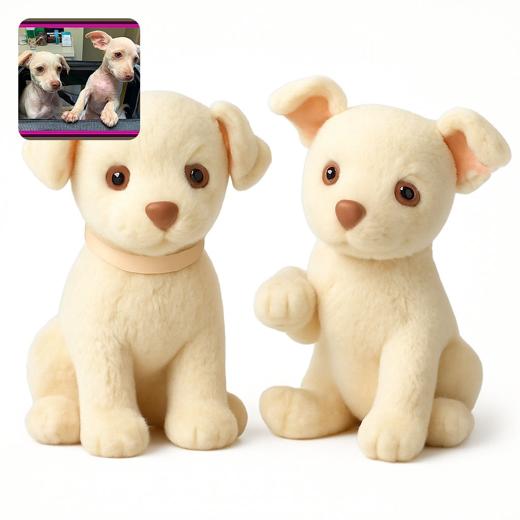 Two adorable light-colored puppies peek out of a cozy carrier, one with ears perked up and the other looking curiously ahead, both capturing hearts with their innocent expressions and tiny paws gripping the edge.