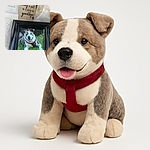 A heartfelt photo of a happy dog lying on grass, captured within a black frame resting on a countertop. Above the frame, a touching sign reads, 'The hardest part of loving a pet is saying goodbye,' adding an emotional backdrop to the scene.