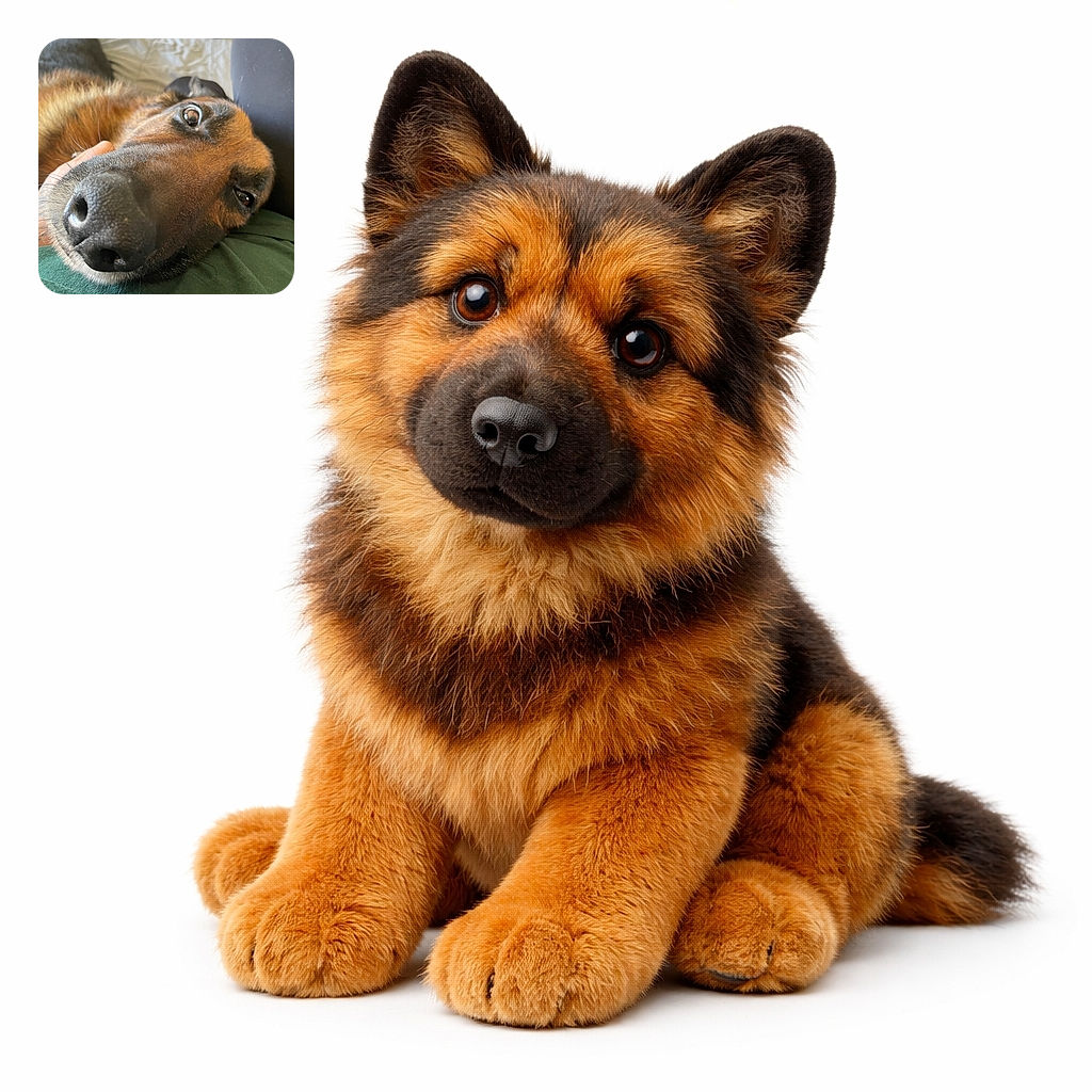 A hilariously intimate dog selfie: a giant wet nose fills the foreground while two soulful eyes peer sideways, the pup sprawled on a bed with a human hand cradling its chin — cozy, goofy, and utterly lovable.