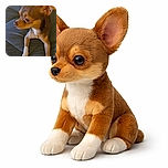 A small tan and white dog with large ears is lounging on a dark quilted bedspread, looking intently to the side as if eavesdropping on some secret doggy gossip.