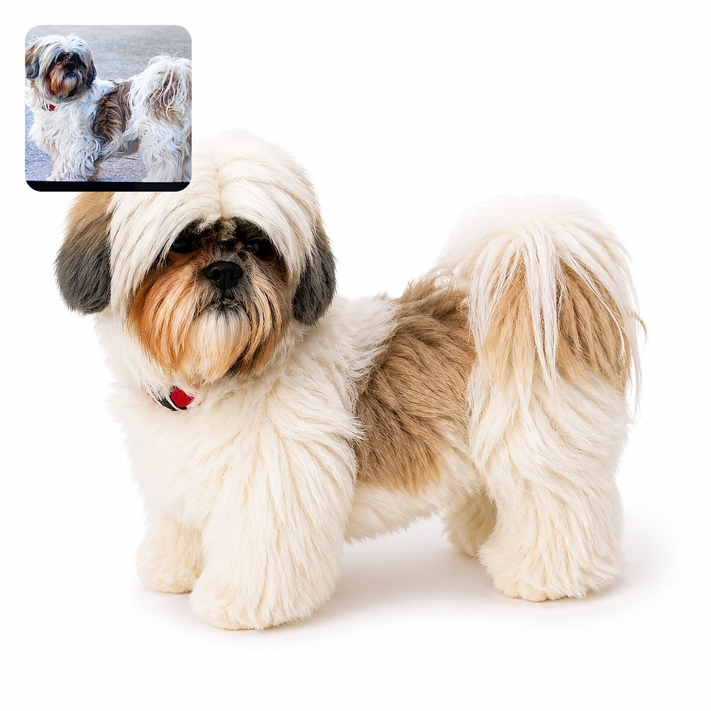 Two shaggy little dogs pose together like a scruffy canine comedy duo: one stares confidently at the camera while the other hides behind a luxurious curtain of hair, apparently committed to maintaining its mysterious identity.