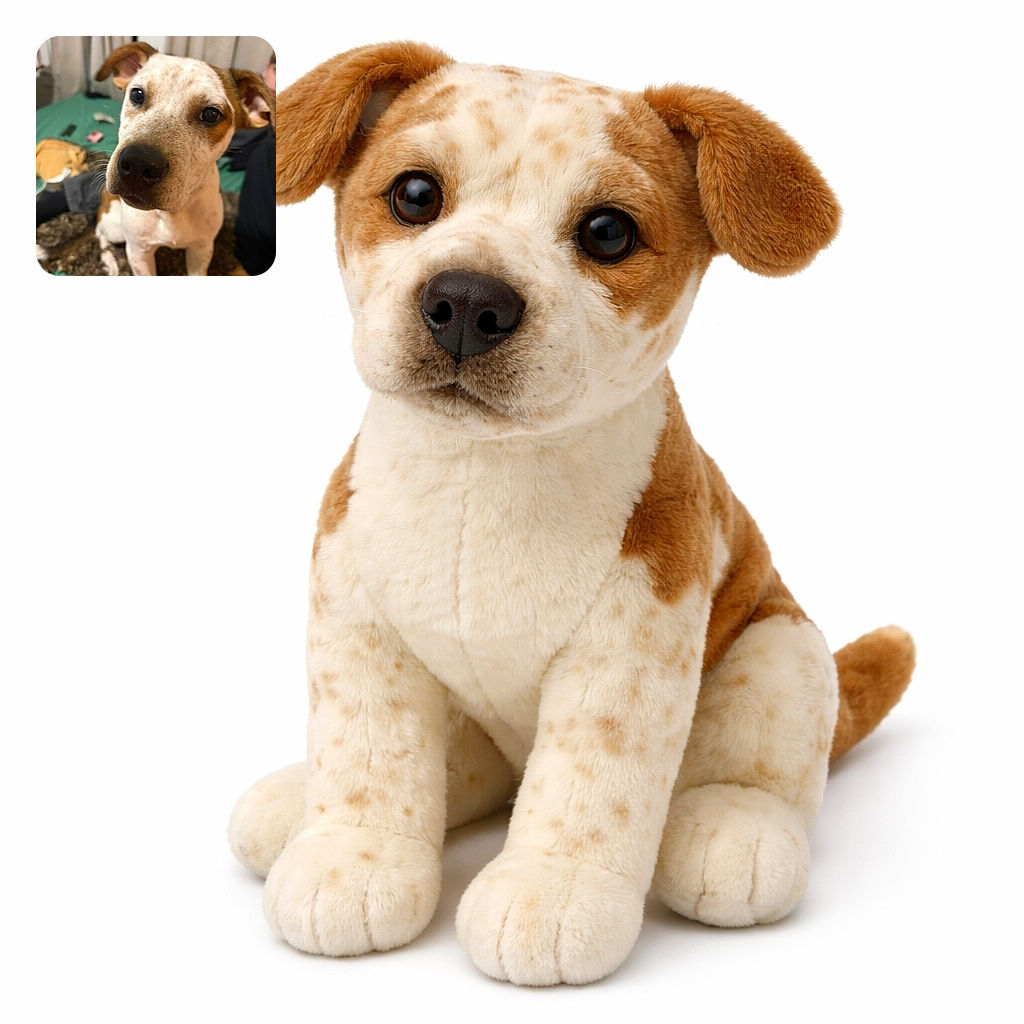 A curious brown-and-white dog has completely hijacked the frame — giant wet nose and soulful eyes front and center, sitting on a messy bed with curtains in the background. Slightly soft focus but overflowing with charm; looks ready to demand treats or belly rubs at any second.
