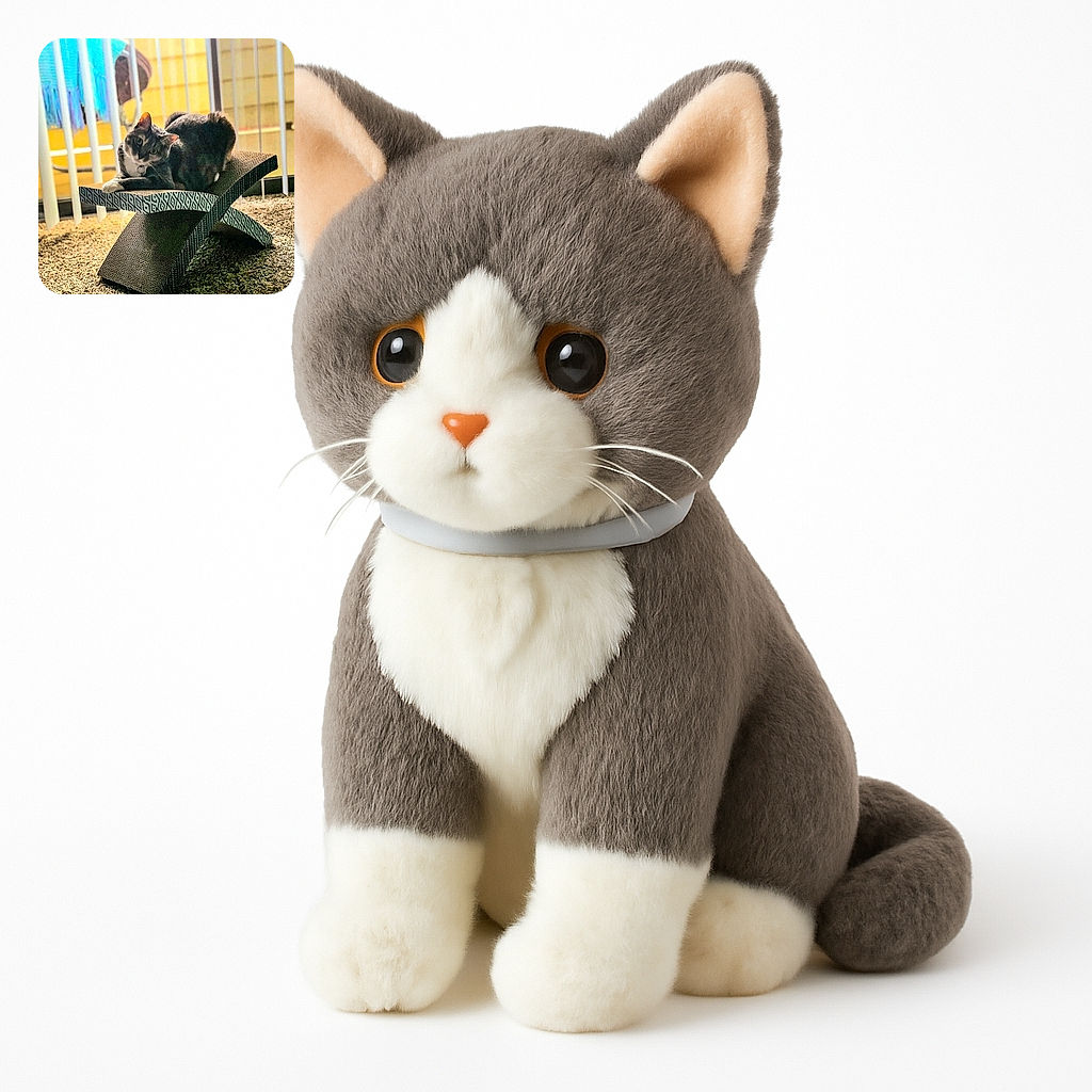 A curious cat lounges on a stylish scratcher perch, tilting its head inquisitively as the warm sunlight filters through vertical blinds, casting soft shadows on the cozy carpet below.