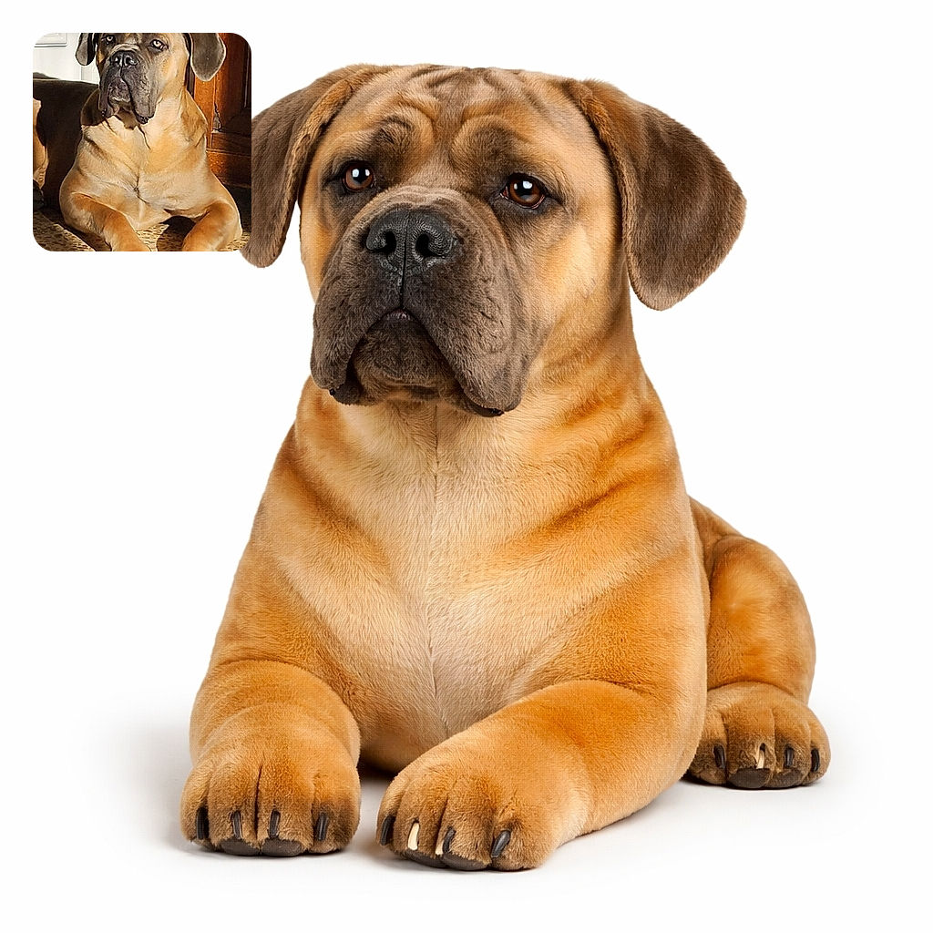A dignified giant mastiff basks in a sunbeam like it's pondering the meaning of kibble — soulful eyes, droopy jowls, and perfectly placed paws on the vintage tile.