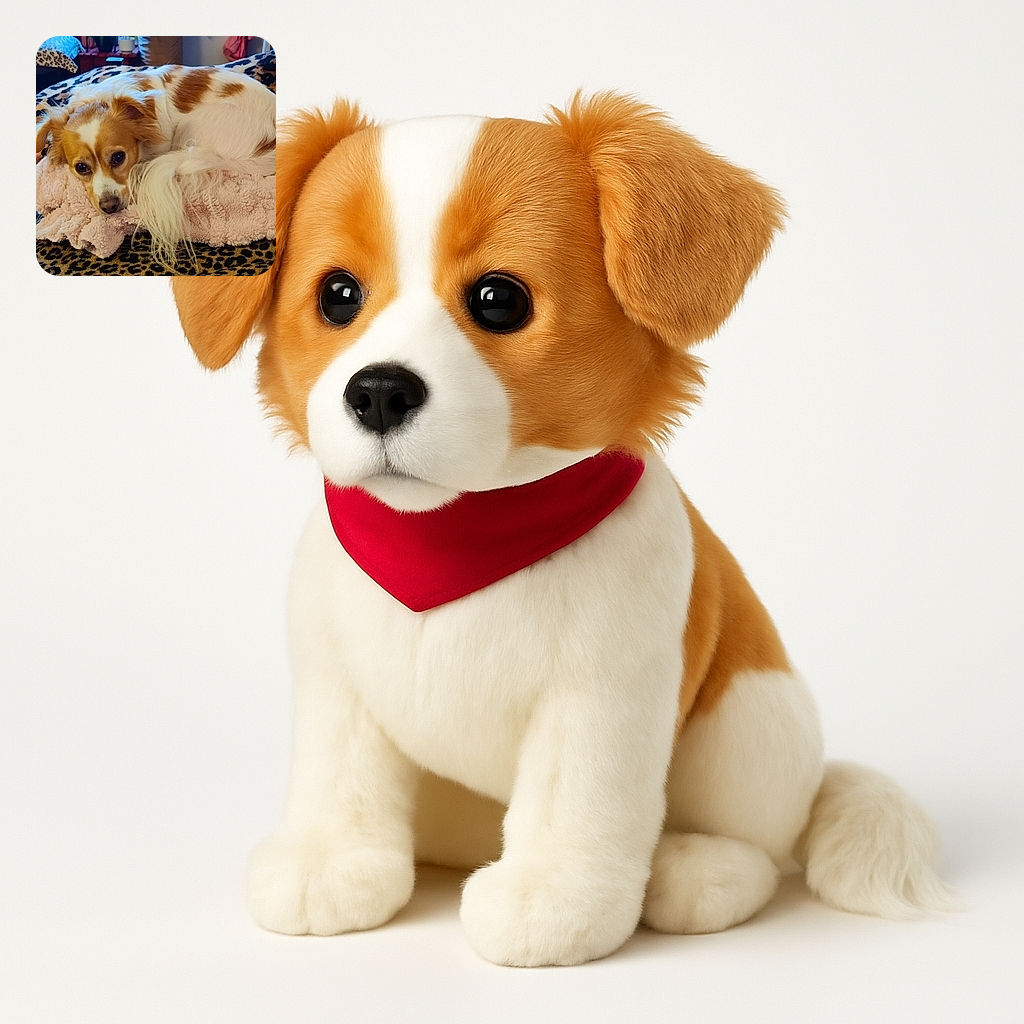 A cozy little dog with white and brown fur is curled up on a soft, fluffy pink blanket atop a leopard-print couch, gazing with soulful eyes that say 'nap time or snack time?'