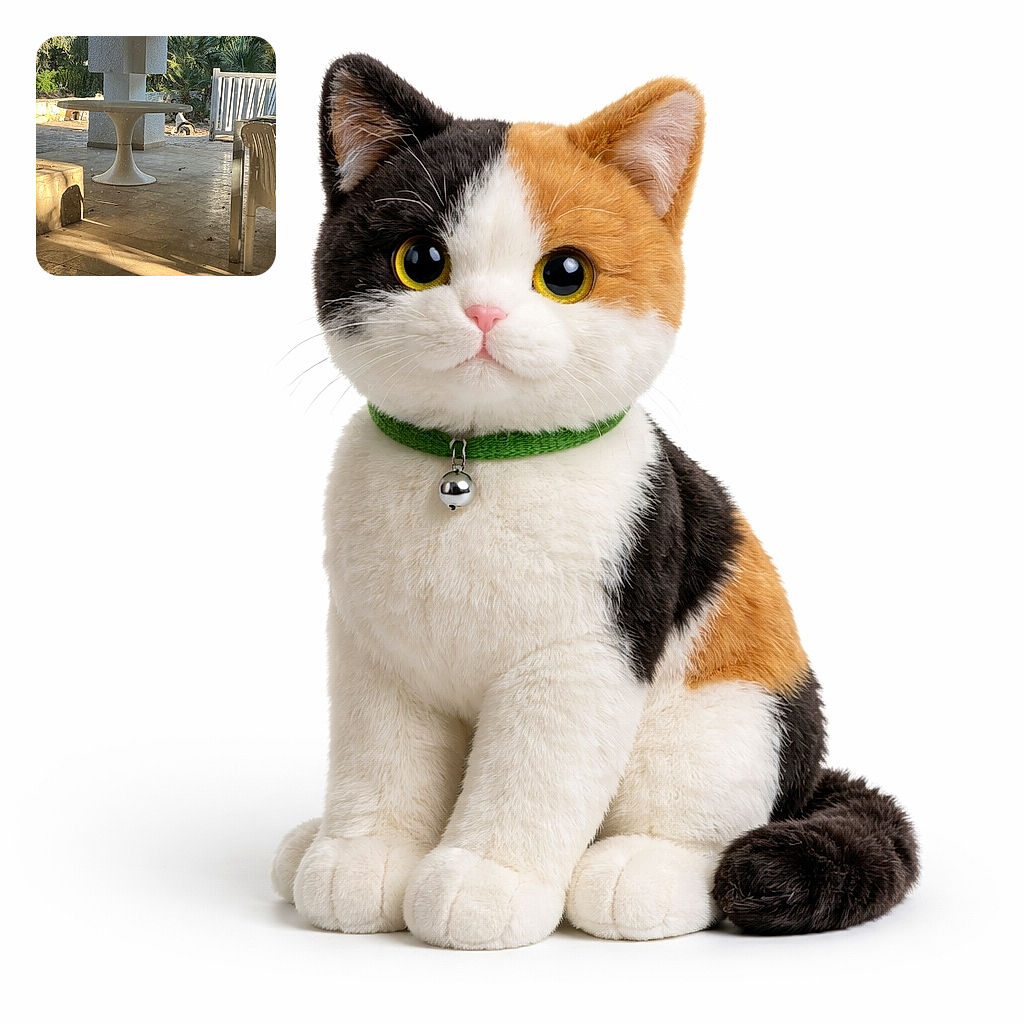 A sun-loving dog lounges by the white railing like the boss of the patio while a wary cat peers out near the stone wall — both caught mid-conspiracy. Warm sunlight, long shadows, a white tulip table and dusty plastic chairs complete the alibi for whatever snack theft they're planning.