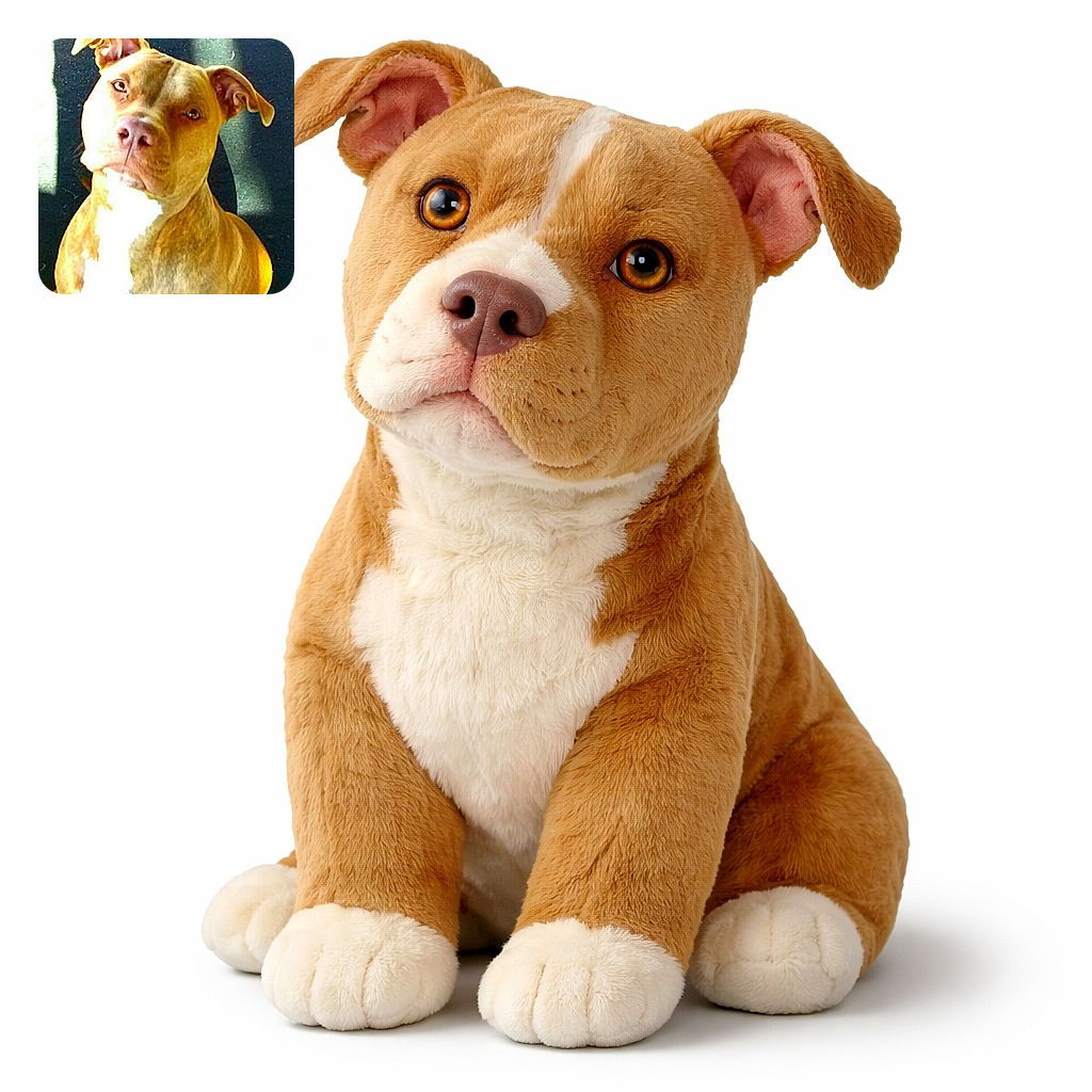 A close-up photo of a brown and white dog sitting against a dark background with sunlight casting patches of light and shadow. The dog's expression is calm and attentive, with ears perked up and eyes looking directly at the camera.