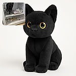 A curious black cat explores the inside of a messy refrigerator, looking slightly confused about the chilly new territory. The fridge shelves are cluttered and stained, adding a humorous touch to the feline's unexpected adventure.