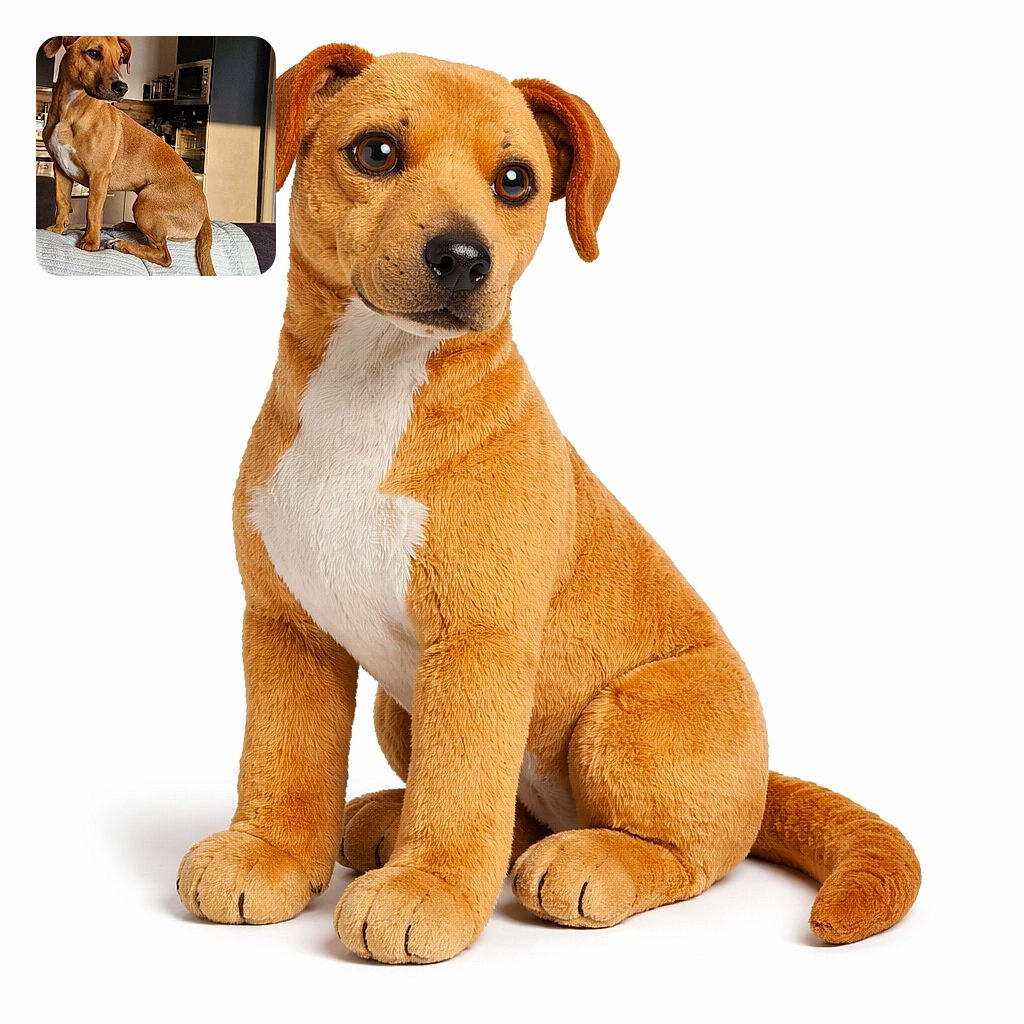 A sleek brown dog sits gracefully on the back of a couch, bathed in warm sunlight streaming through a nearby window, with a modern kitchen in the background.