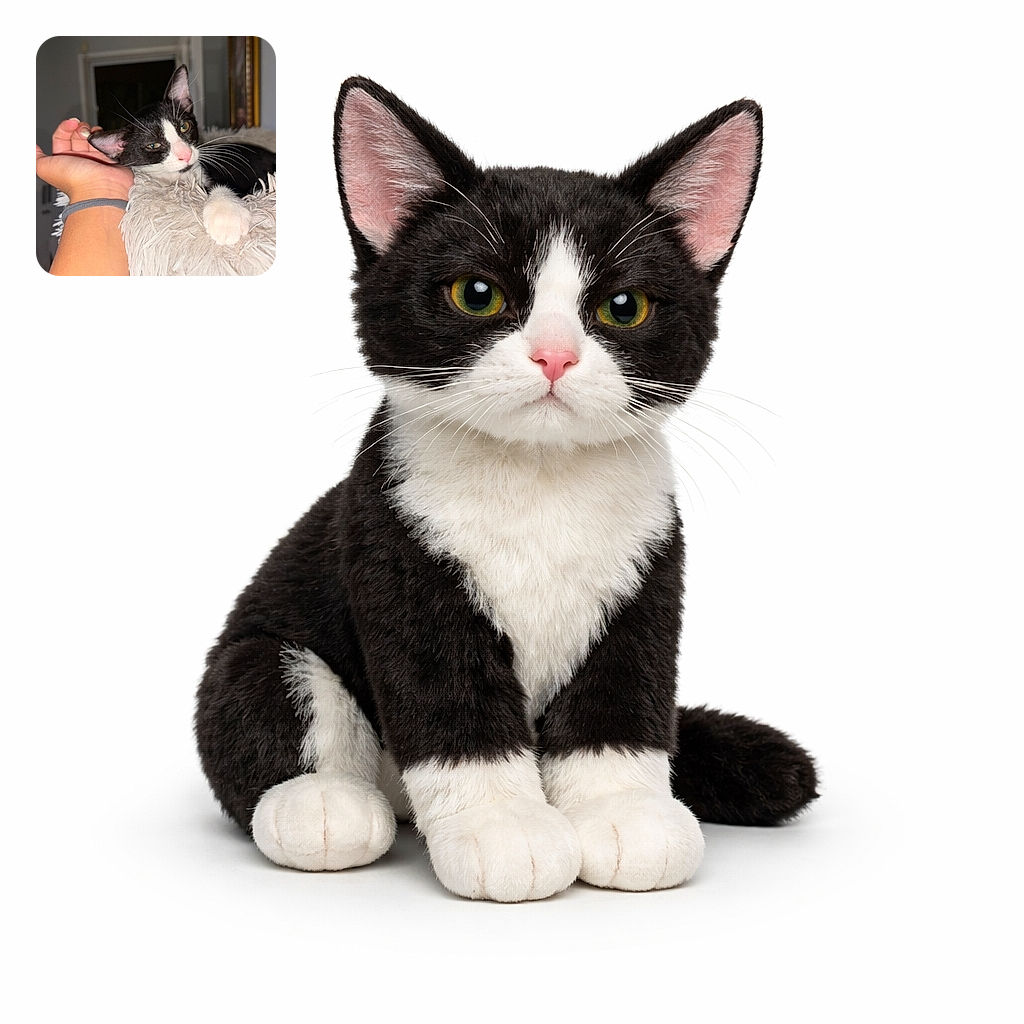 A relaxed black and white cat is lounging on a fluffy beige blanket, comfortably resting its head near a person's hand with a gray hair tie on their wrist, in a cozy indoor setting.
